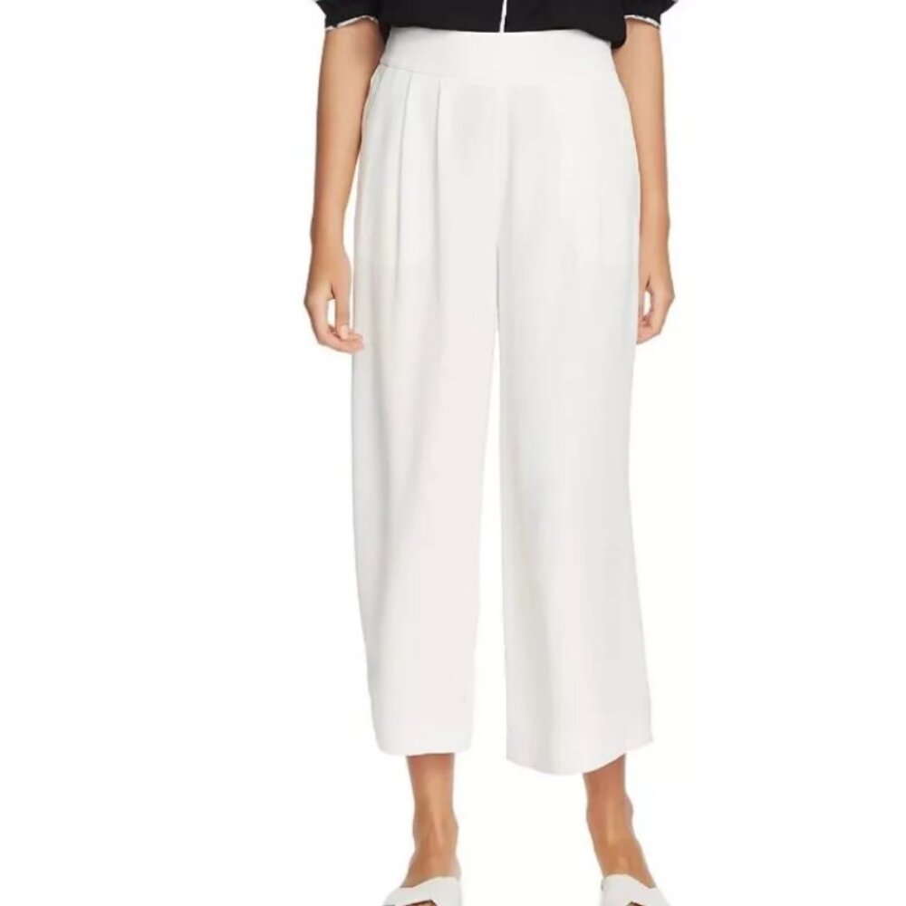 1. State Women's Wide Leg Elastic back Waist Soft Ecru Trousers Sz XL NWT